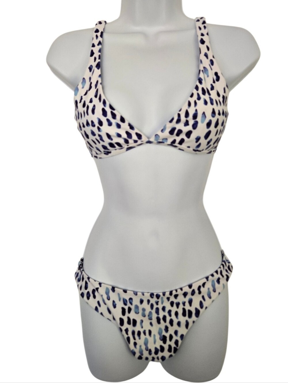 ✨ SHEIN Blue & White Abstract Print Bikini Set | Size Small ✨ - Picture 2 of 7